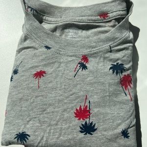 Celebrate Patriotic Mens Red And Blue Palm Trees T-Shirt